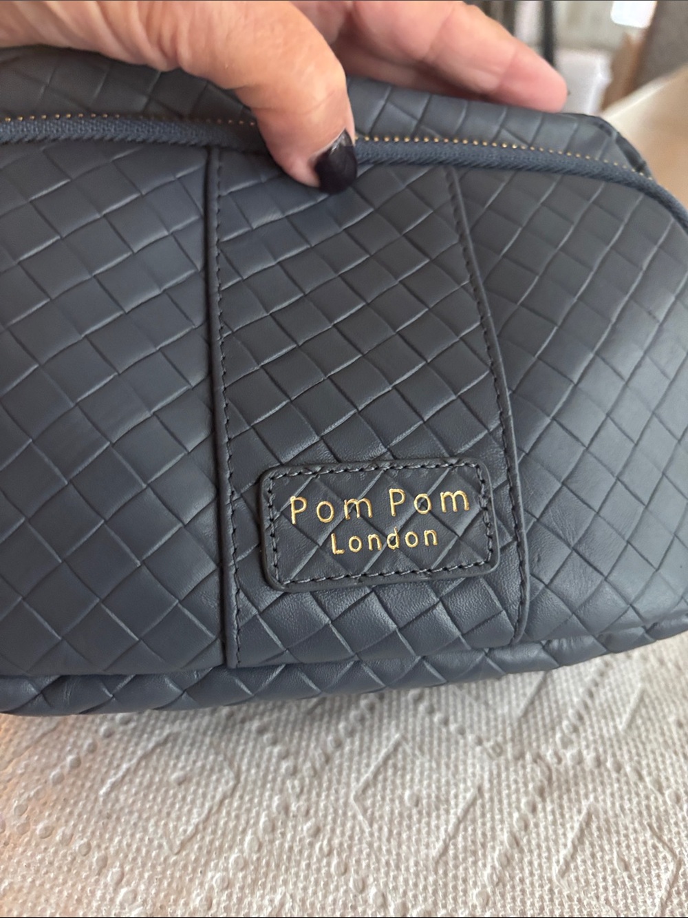 Slate Blue Quilted Leather/RFID WALLET - Picture 5 of 11